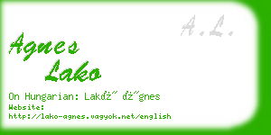 agnes lako business card