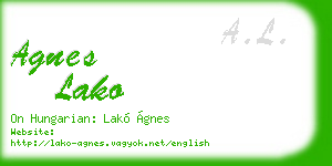 agnes lako business card